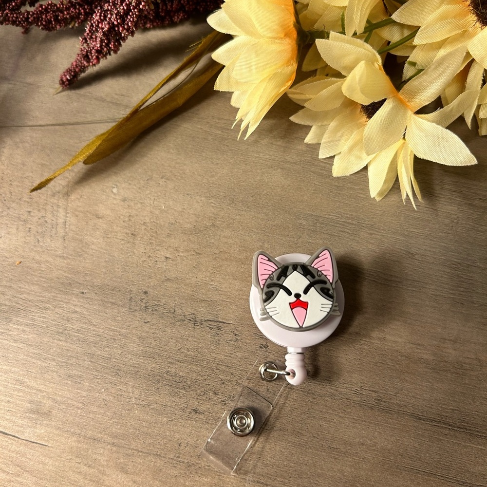 Happy Cat Badge Reel